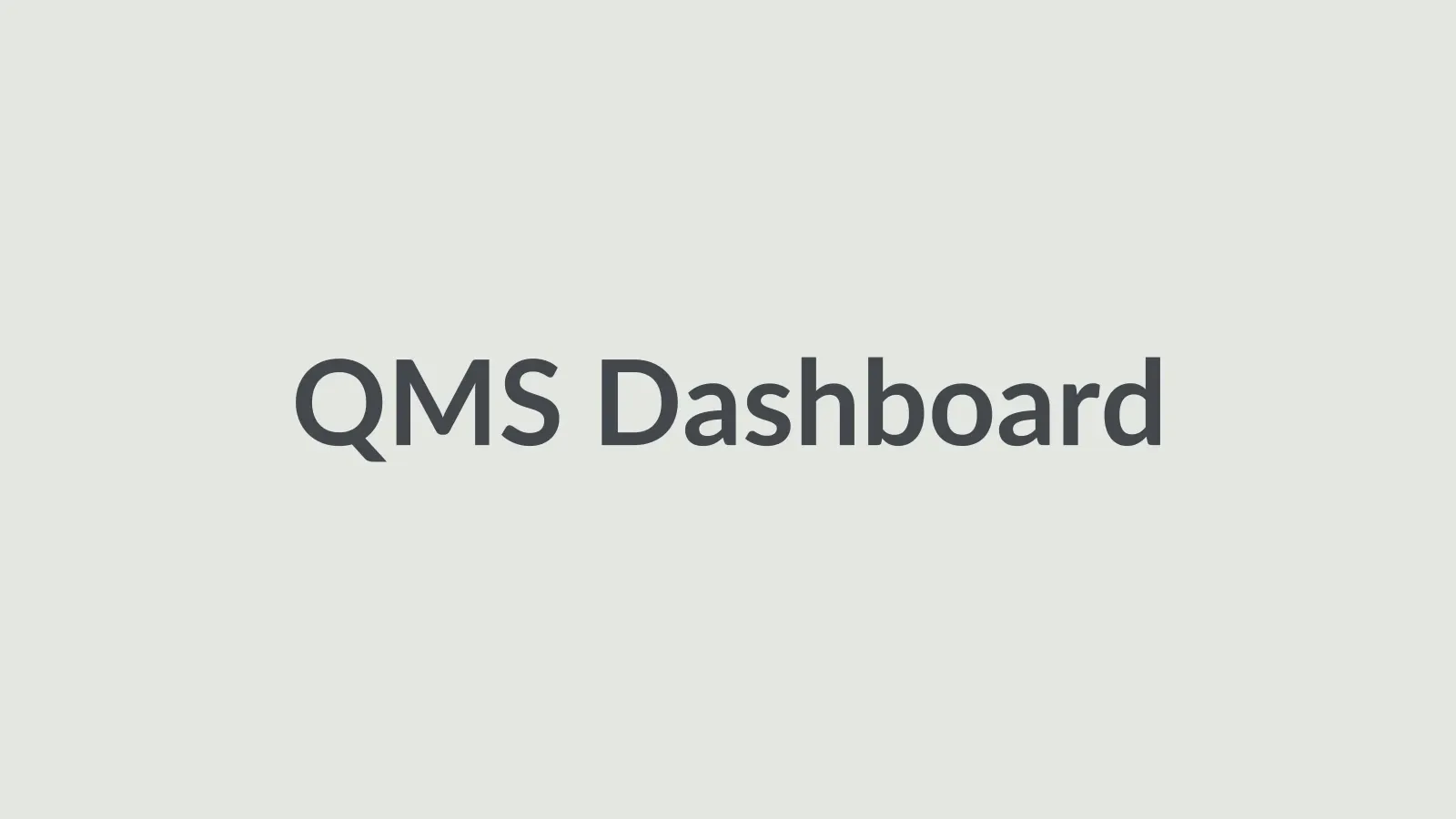 Quality Management - placeholder screenshot